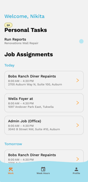updated mobile app home screen